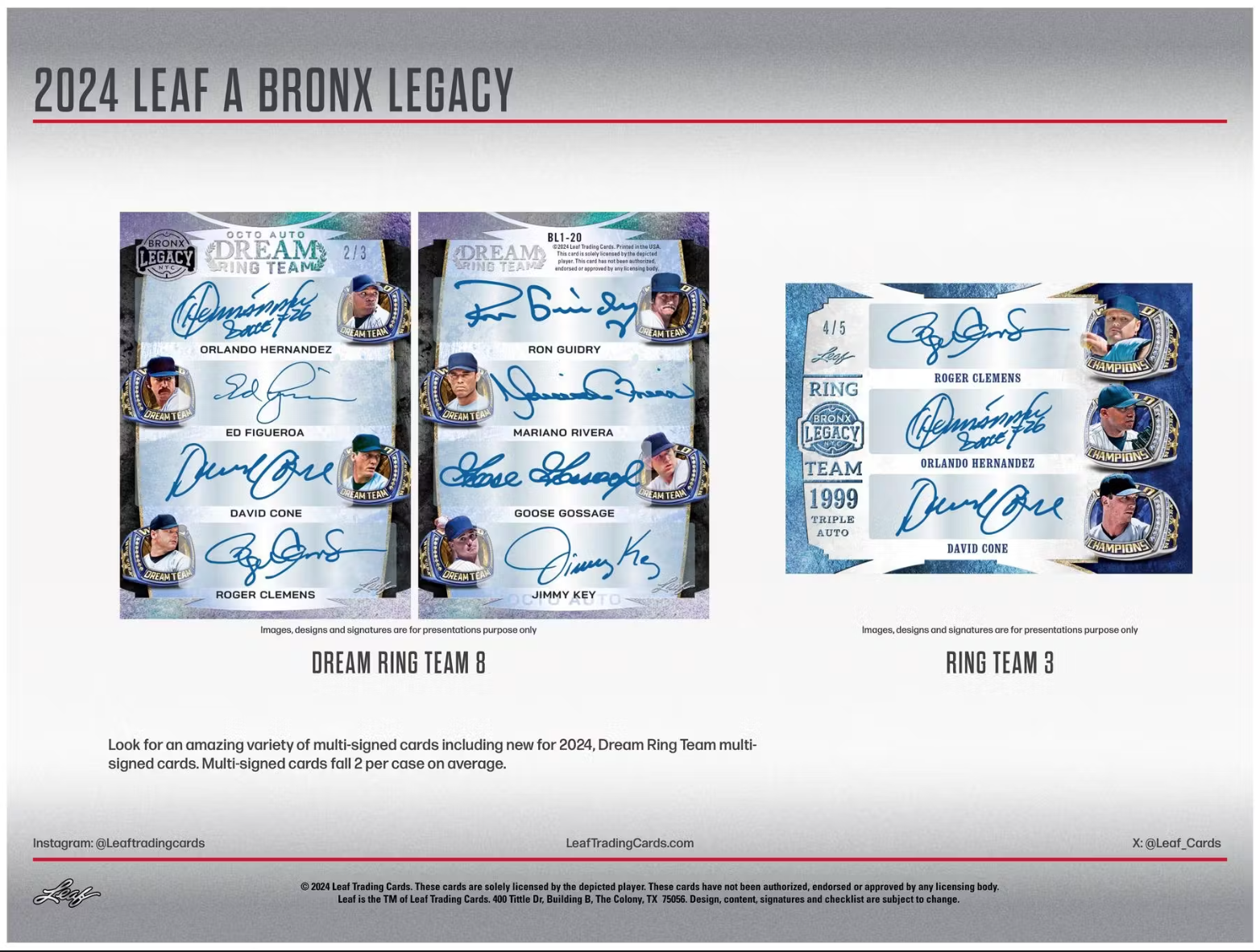 Leaf A Bronx Legacy Baseball Series 2 Hobby 10-Box Case