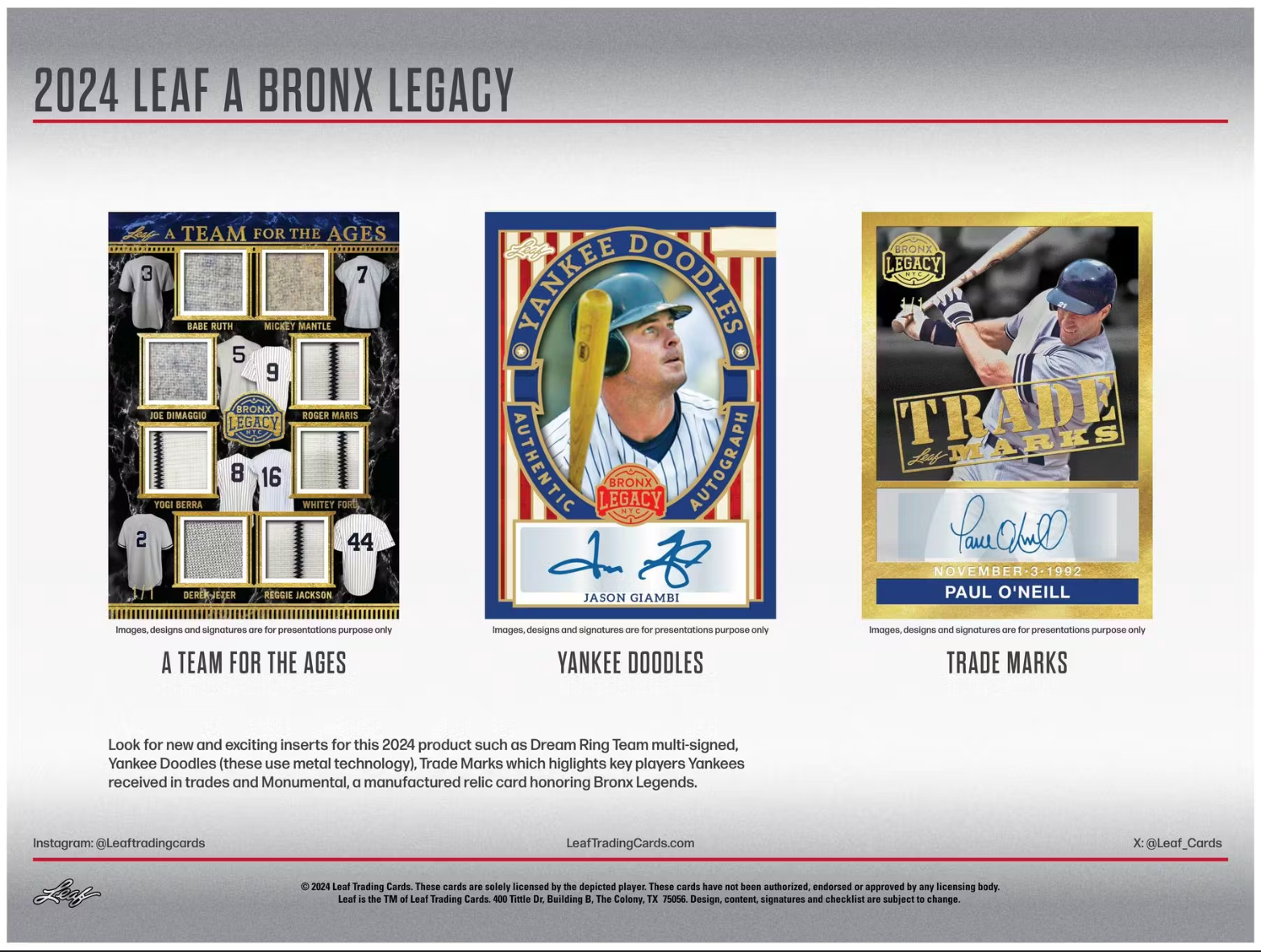 Leaf A Bronx Legacy Baseball Series 2 Hobby 10-Box Case